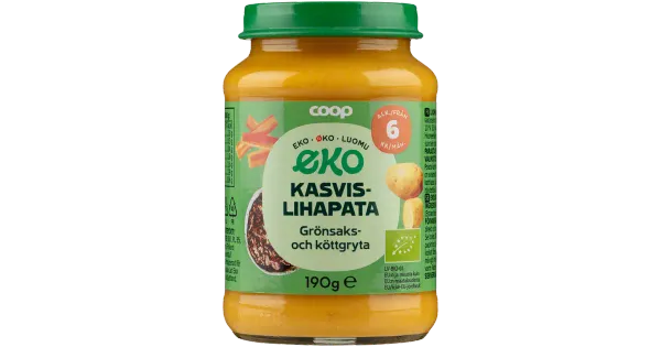 Coop köögivilja-lihapüree 6k+ 190g