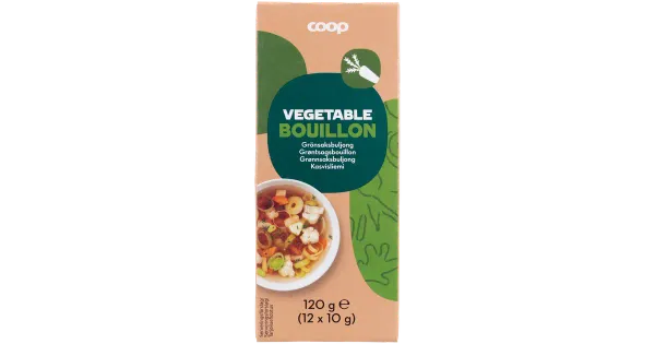 Coop köögiviljapuljongikuubik 12 tk (10 g), 120 g