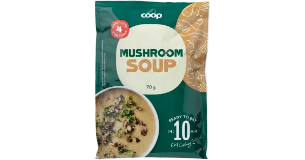 Coop koostisained šampinjonisuppi jaoks 70g