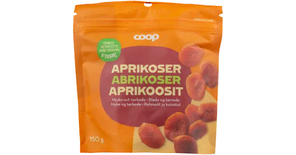 Coop kuivatatud aprikoosid 150g