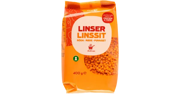Coop kuivatatud punased läätsed 400g