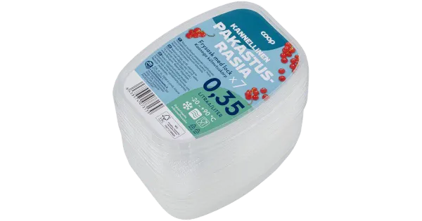 Coop külmutuskarbid 0,35 l 7 tk