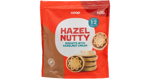 Coop küpsised sarapuupähkli kreemiga 175g