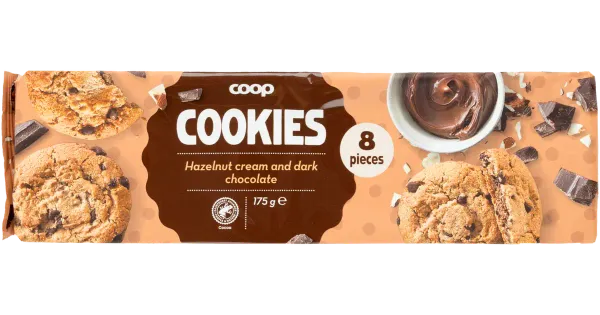 Coop küpsised sarapuupähklikreemi ja tumeda šokolaadiga 150g