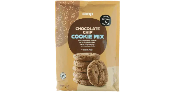 Coop küpsisesegu tumeda šokolaadi tükkidega 170g