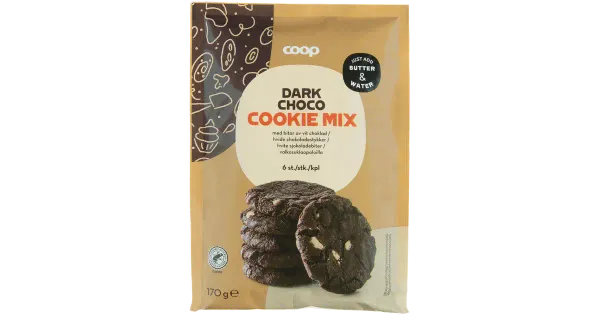 Coop küpsisesegu valge šokolaadi tükkidega 170g