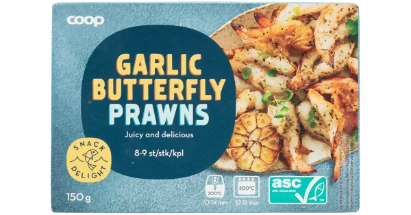 Coop Küüslaugukrevetid 150 g