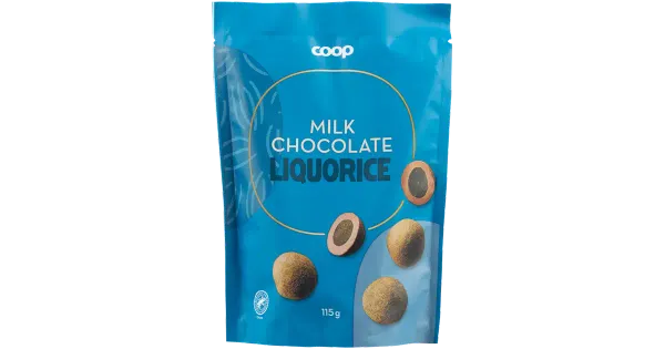 Coop lakritsapallid piimašokolaadis 115g