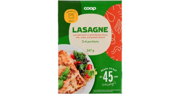 Coop lasanjeplaadid ja kastmepulber 247g