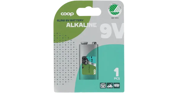 Coop leelispatarei 9v/6lr61 1tk