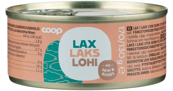 Coop lõhe soolvees ilma naha ja luudeta 170/130g