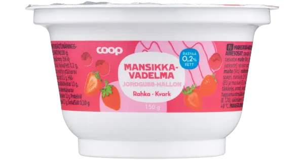 Coop maasika-vaarika kohupiimakreem 0,2%, 150 g