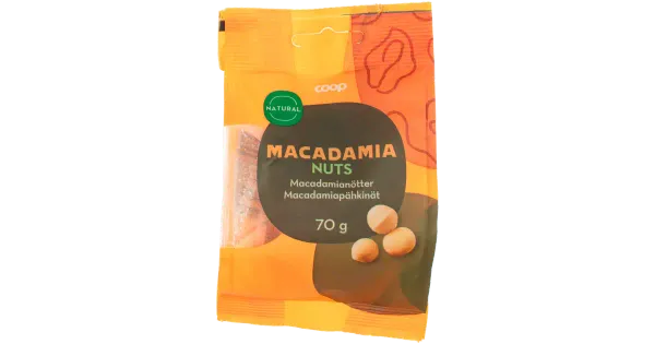 Coop makadaamiapähklid, naturaalsed 70g