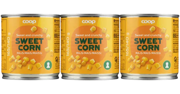 Coop maisiterad soolvees 165/140g