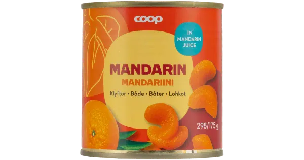 Coop mandariiniviilud mandariinimahlas 298/175g