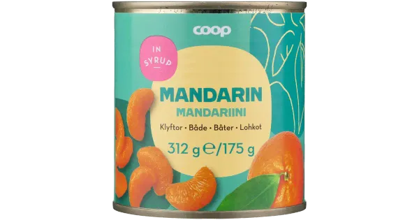 Coop mandariiniviilud suhkruleemes 312/175g