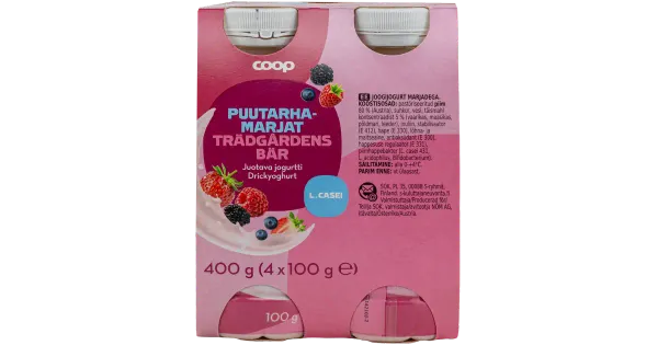 Coop marjamaitseline jogurtijook, 4 x 100 g