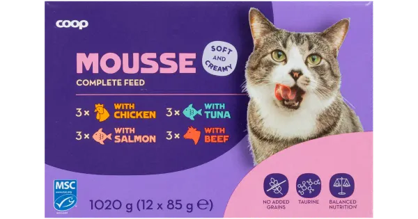 COOP mousse kassitoit 12x85g