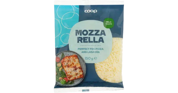 Coop Mozzarella riivjuust 21% 150g
