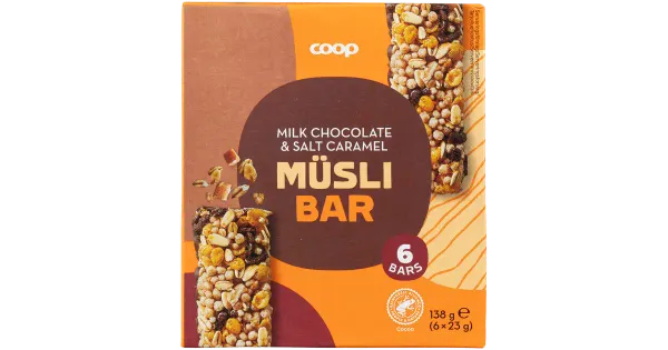 Coop müslibatoon šokolaadi soolakarmelli 138g