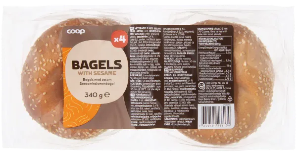 Coop Nisubagelid Seesamiseemnetega 340 G