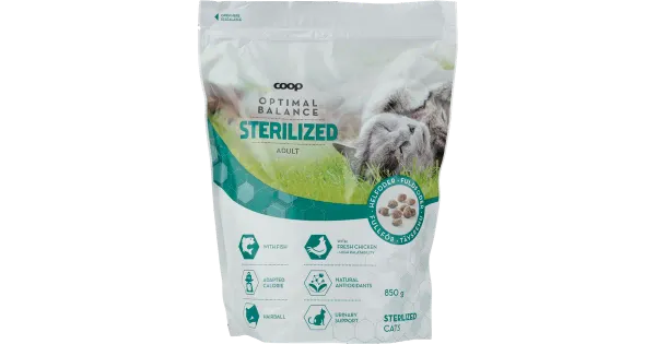 COOP Optimal kuivtoit steriliseeritud kassidele 850g
