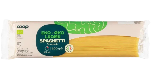 Coop organic spagetti 500g