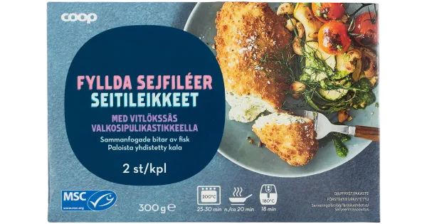 Coop Paneeritud Saidalõigud küüslaugukastmega 300 g