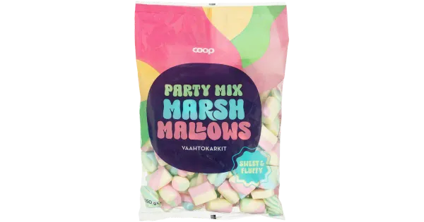 Coop Party Mix vaniljemaitselised vahukommid 150g