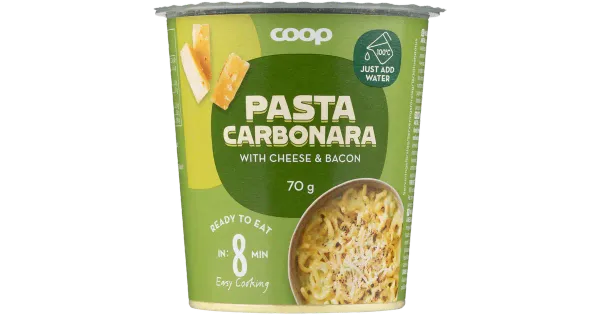 Coop pasta carbonara juustu ja peekoniga 70 g