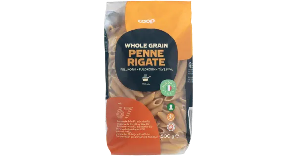 Coop Penne Rigate täisterapasta 500g