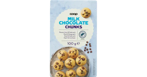 Coop piimashokolaadi tükid 100g küpsetamiseks