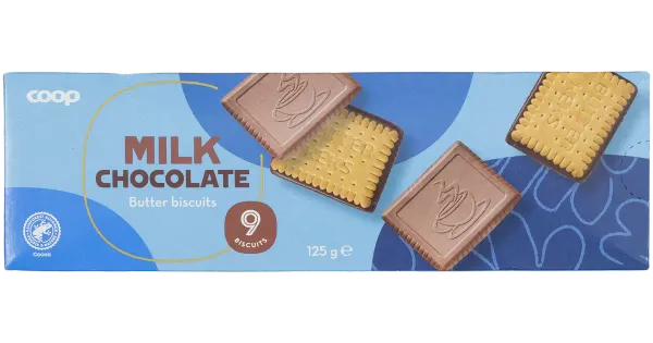 Coop piimašokolaadi võiküpsis 125g