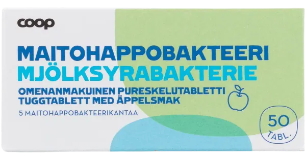 Coop Piimhappebakter tabletid õuna 50tk