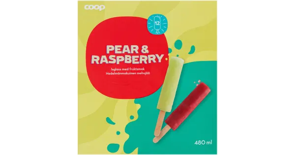 Coop Pirni Ja Vaarika Mahlajää 12 Tk 480 g