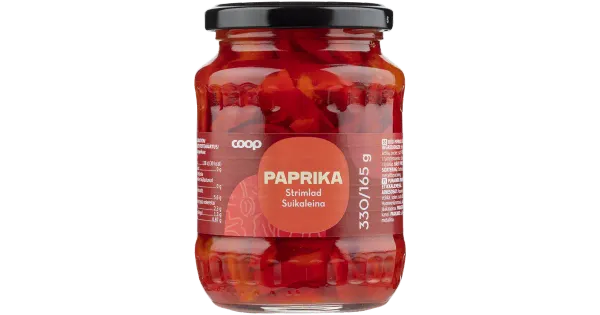 Coop punane paprika äädikamarinaadis 330/165 g