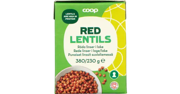 Coop punased läätsed soolvees 380/230g