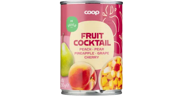 Coop puuviljakokteil mahlas 415/250g