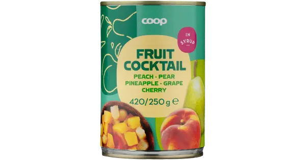 Coop puuviljakokteil suhkruleemes 420/250g