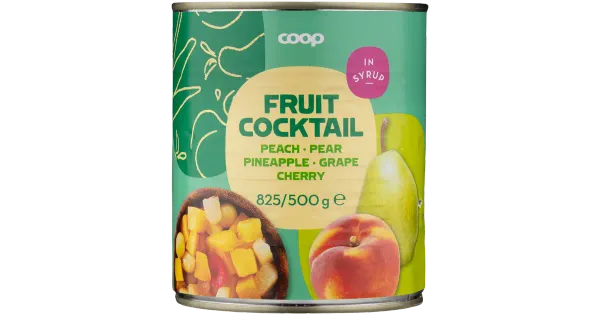 Coop puuviljakokteil suhkruleemes 825/500g