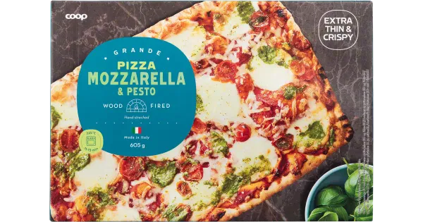 Coop Rectangular Pizza mozzarella 605 g