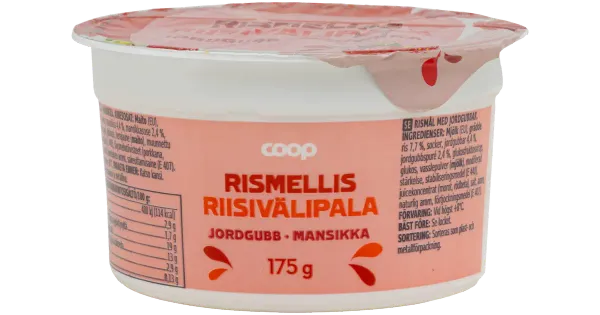 Coop Riisivahepala maasikaga, 175 g