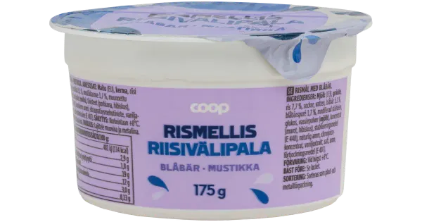 Coop riisivahepala mustikaga, 175 g