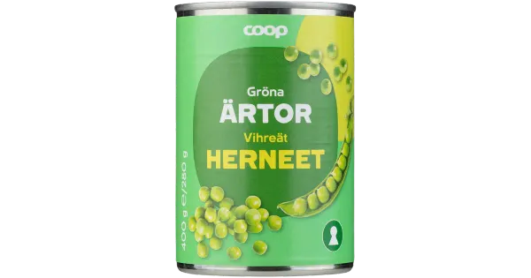 Coop rohelised herned soolves 400/280g