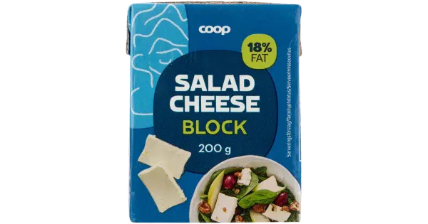 Coop salatijuust plokina, 18% rasva, 200g
