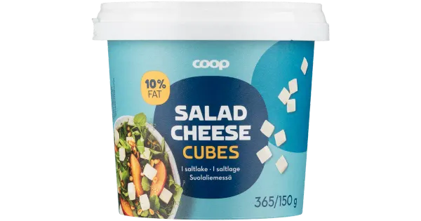 Coop salatijuustukuubikud, 10%, 150g