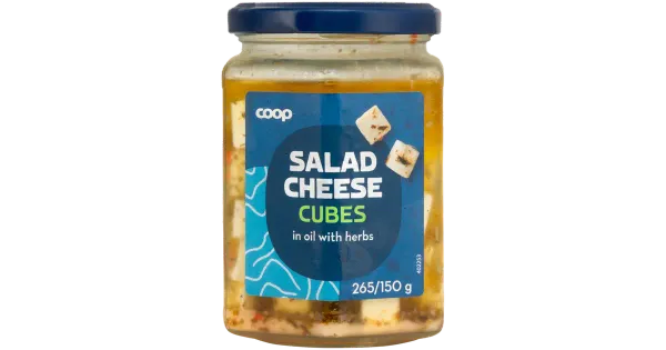 Coop salatijuustukuubikud õlis maitseürtidega, 265g