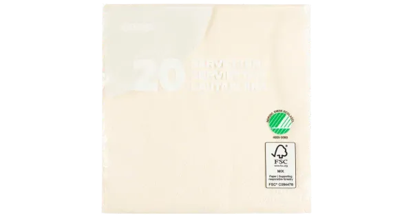 Coop salvrätik kreem 24cm 20tk
