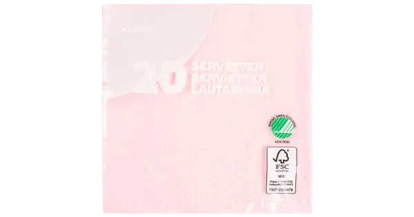 Coop salvrätik roosa 24cm 20tk