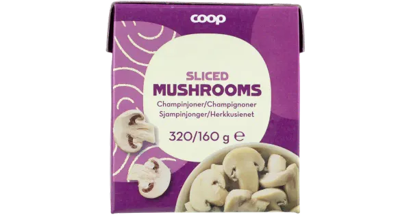 Coop šampinjoniviilud soolvees 320/160g